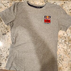 KTM Gray Short Sleeve Tee with Crew Neck and Logo